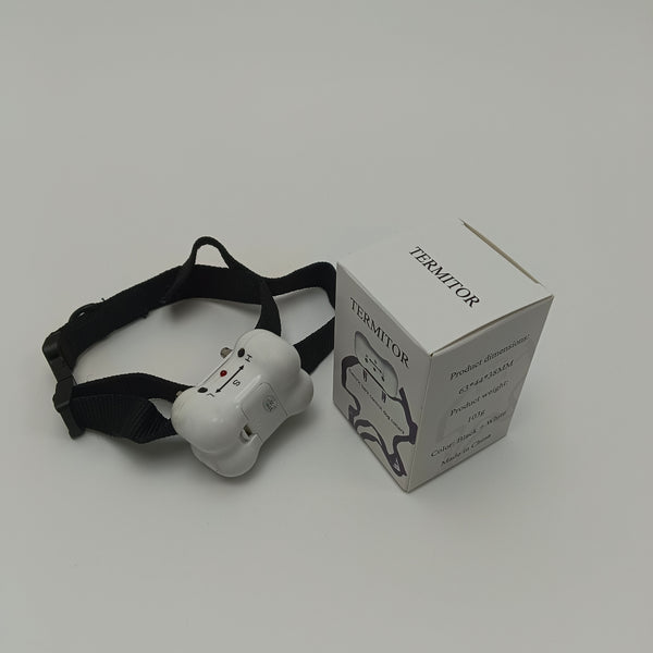 TERMITOR Electric bark control dog collars White and Black Electric Bark Control Dog Collar, Adjustable Training Collar