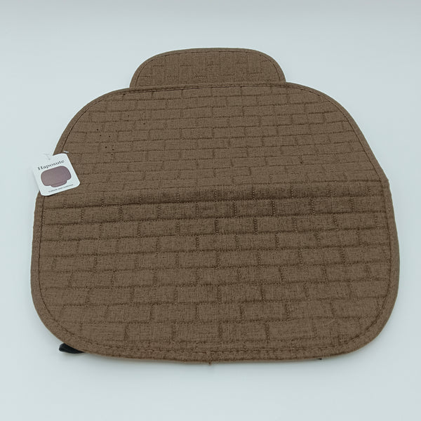 Haposute Vehicle seat cushions Breathable Vehicle Seat Cushion with Straps, Brown and Beige