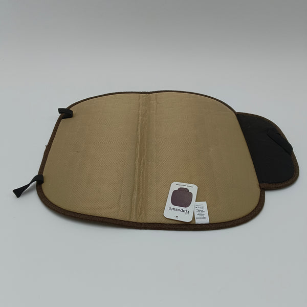 Haposute Vehicle seat cushions Breathable Vehicle Seat Cushion with Straps, Brown and Beige