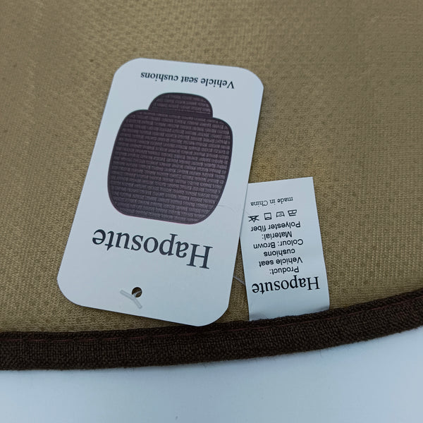 Haposute Vehicle seat cushions Breathable Vehicle Seat Cushion with Straps, Brown and Beige