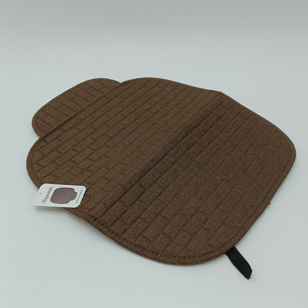 Haposute Vehicle seat cushions Breathable Vehicle Seat Cushion with Straps, Brown and Beige