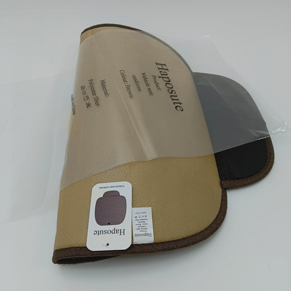Haposute Vehicle seat cushions Breathable Vehicle Seat Cushion with Straps, Brown and Beige