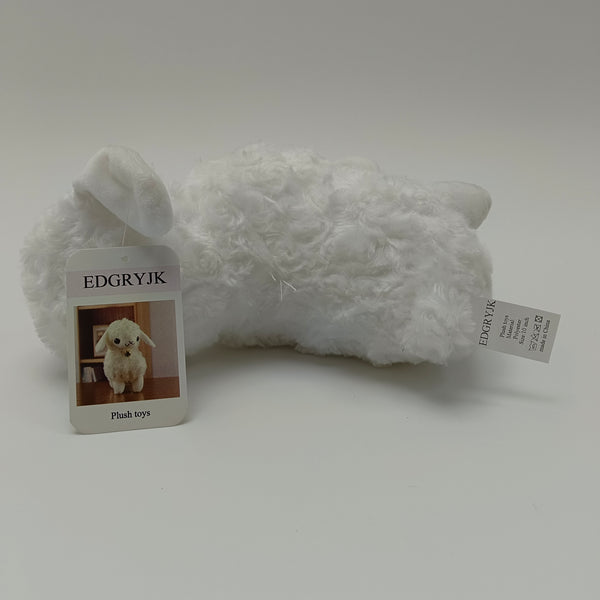 EDGRYJK Plush toys Cute White Stuffed Animal with Bell, Soft Fluffy Toy for Kids, Baby