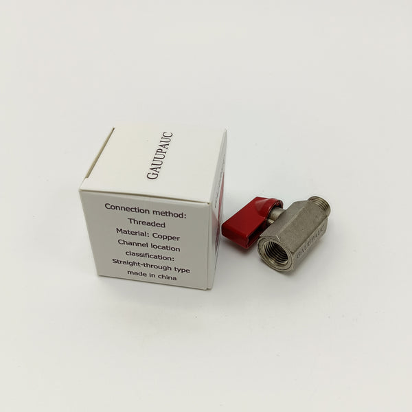 GAUUPAUC Valves being parts of machines Copper Threaded Straight-Through Valve - Industrial Machine Parts for Fluid Control
