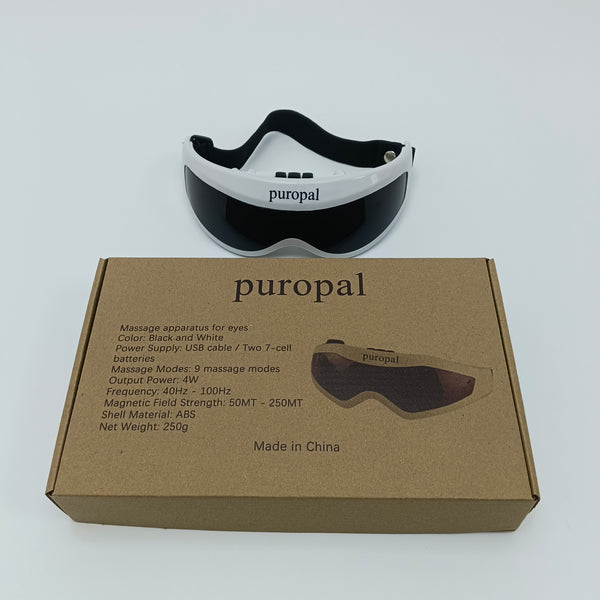 puropal Massage apparatus for eyes 9 Modes Electric Eye Massager, Relieve Eye Fatigue, for Home/Office Use