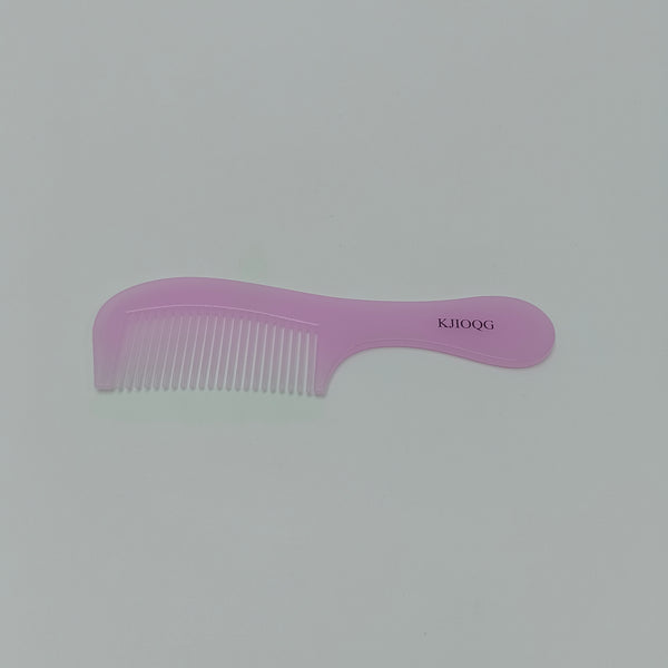 KJIOQG Combs Pink, Plastic Hair Comb, Wide Tooth Detangling with Handle for All Hair Types
