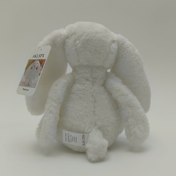 AKLSPX Plush toys White Bunny Rabbit Plush Toy, Soft Stuffed Animal with Pink Nose and Floppy Ears