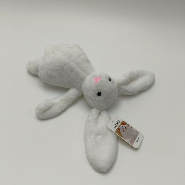 AKLSPX Plush toys White Bunny Rabbit Plush Toy, Soft Stuffed Animal with Pink Nose and Floppy Ears