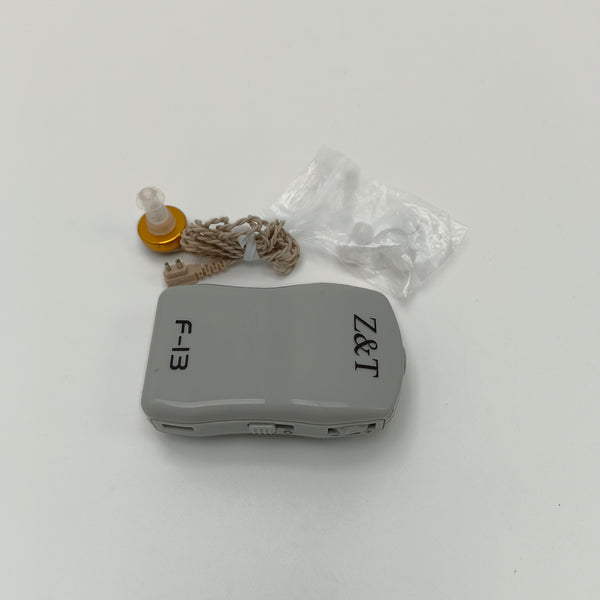 Z&T Hearing aids Gray Hearing Aids with Ear Tip and Cord, Portable, Adjustable Volume Control