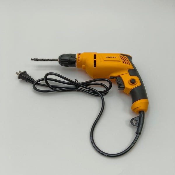 DHLPTX Electrical drills 600W Corded Power Drill, 10mm Drilling Diameter, Yellow