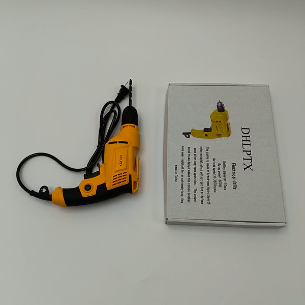 DHLPTX Electrical drills 600W Corded Power Drill, 10mm Drilling Diameter, Yellow