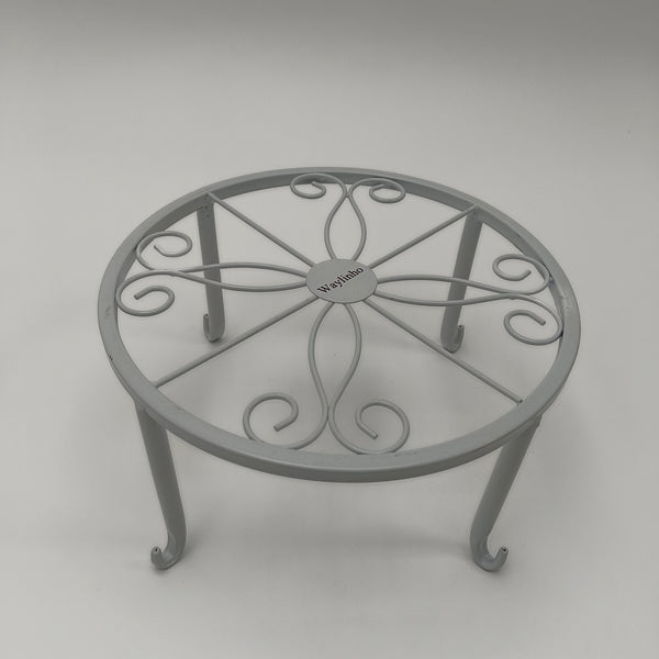 Waylinho Plant racks Round Metal Decorative Plant Rack with Scrollwork Design