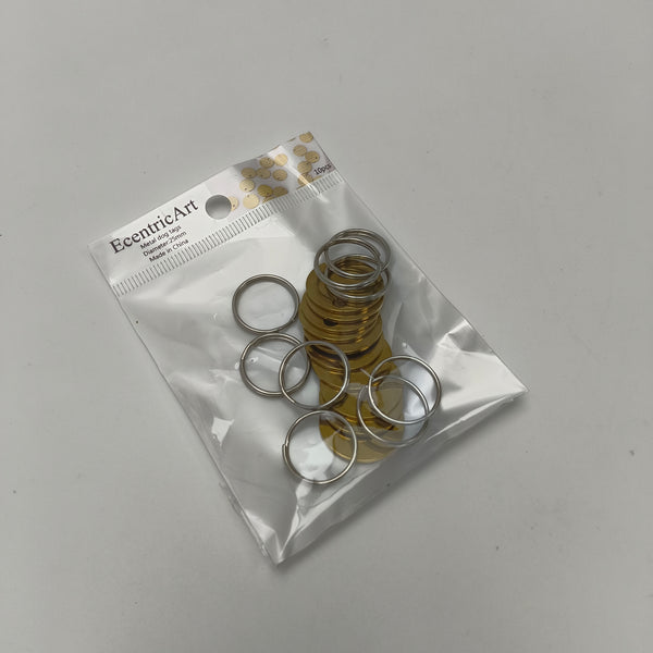 EcentricArt Metal dog tags Durable Metal Dog Tags, 25mm Diameter, Gold, 10 Pieces