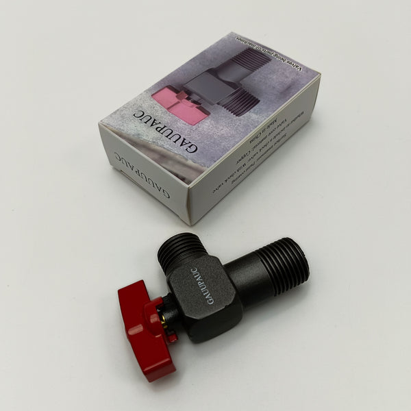 GAUUPAUC Valves being parts of machines Angle Ball Valve with Check Valve, Copper Core, Red Handle, Threaded Connection