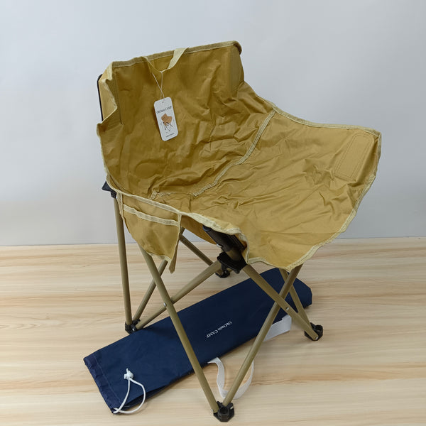 OkOasis CAMP outdoor furniture Foldable camping chairs with side pocket, brown