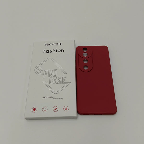 MAIMEITE Covers for smartphones Smartphone Protection Case, Burgundy Red Silicone with Camera Lens Cover, Matte Finish