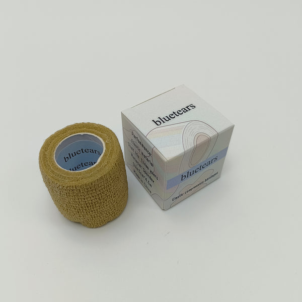 bluetears Elastic compression bandages Self-Adhesive Elastic Compression Bandages, Spandex Material, Brown, 5cm x 4.5m