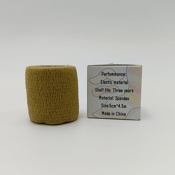 bluetears Elastic compression bandages Self-Adhesive Elastic Compression Bandages, Spandex Material, Brown, 5cm x 4.5m