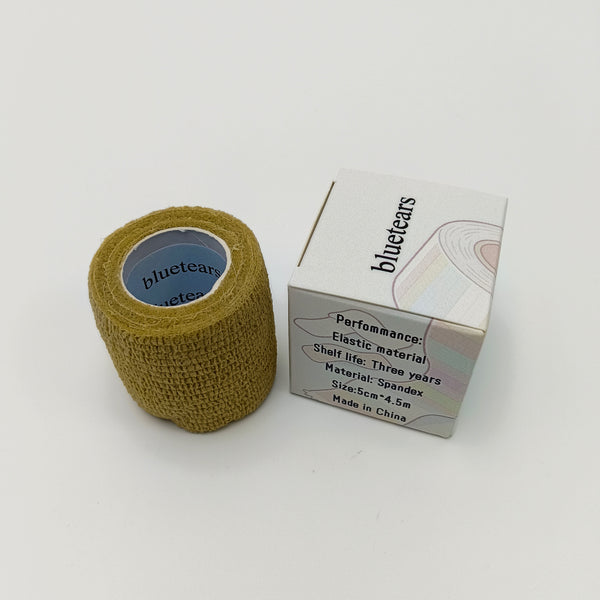 bluetears Elastic compression bandages Self-Adhesive Elastic Compression Bandages, Spandex Material, Brown, 5cm x 4.5m