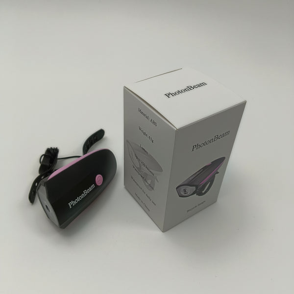PhotonBeam Bicycle lamps ABS Material Bicycle Light, 250 Lumens, Black with Pink Accents