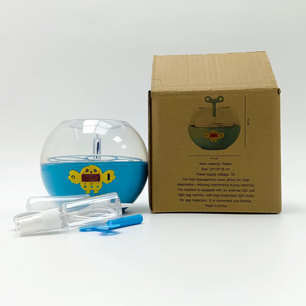 DYXHFFF Incubators for eggs Blue Plastic Egg Incubator with Transparent Dome, 19x19x16 cm