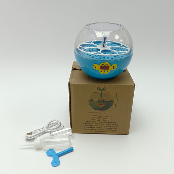 DYXHFFF Incubators for eggs Blue Plastic Egg Incubator with Transparent Dome, 19x19x16 cm