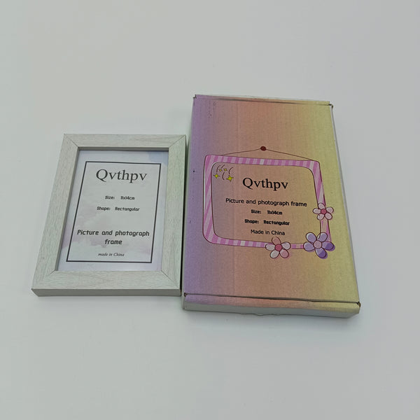Qvthpv Picture and photograph frame Rectangular Picture and Photograph Frame, 11x14cm, White Wood Finish