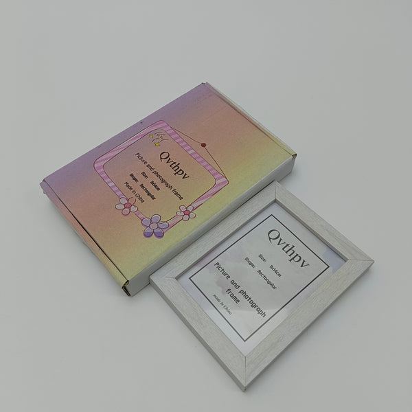 Qvthpv Picture and photograph frame Rectangular Picture and Photograph Frame, 11x14cm, White Wood Finish