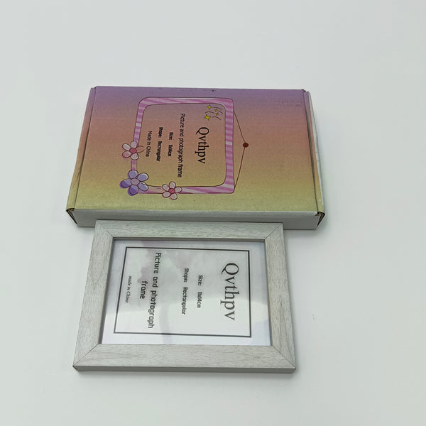 Qvthpv Picture and photograph frame Rectangular Picture and Photograph Frame, 11x14cm, White Wood Finish