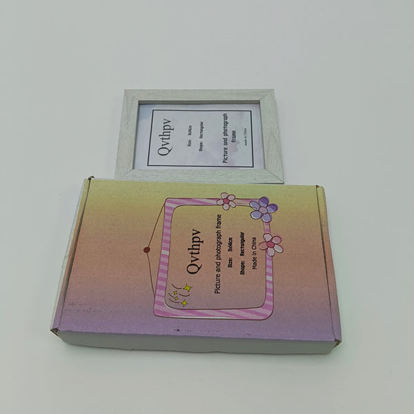 Qvthpv Picture and photograph frame Rectangular Picture and Photograph Frame, 11x14cm, White Wood Finish