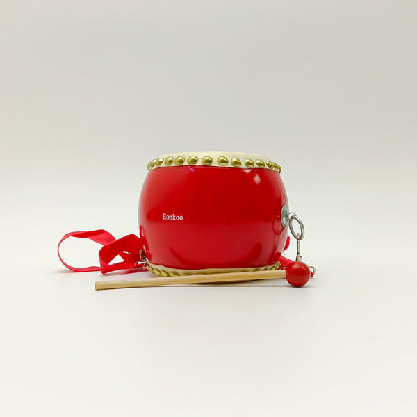 Eonkoo Musical toys Red Wooden Percussion Instrument with Drumstick and Shoulder Strap