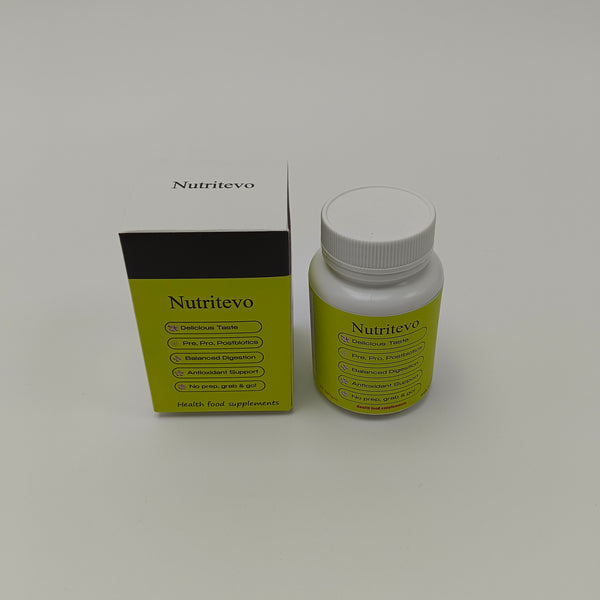 Nutritevo Health food supplements Delicious Taste, Pre, Pro, Postbiotics, Balanced Digestion, Antioxidant Support, for Daily Wellness