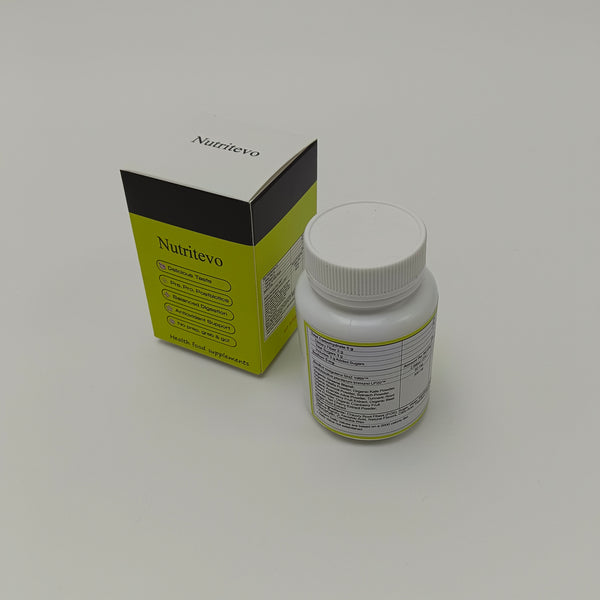 Nutritevo Health food supplements Delicious Taste, Pre, Pro, Postbiotics, Balanced Digestion, Antioxidant Support, for Daily Wellness