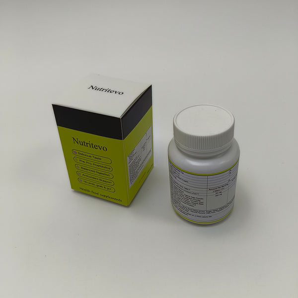 Nutritevo Health food supplements Delicious Taste, Pre, Pro, Postbiotics, Balanced Digestion, Antioxidant Support, for Daily Wellness