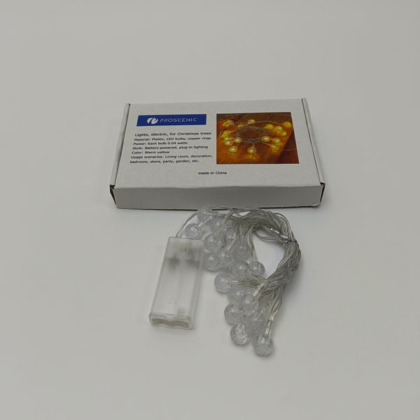 PROSCENIC Lights, electric, for Christmas trees Warm yellow light, suitable for Christmas trees, living rooms, parties, and garden decorations.
