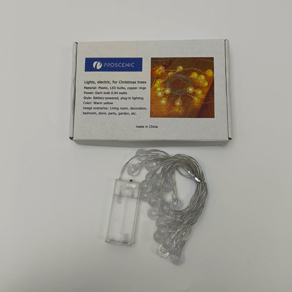 PROSCENIC Lights, electric, for Christmas trees Warm yellow light, suitable for Christmas trees, living rooms, parties, and garden decorations.