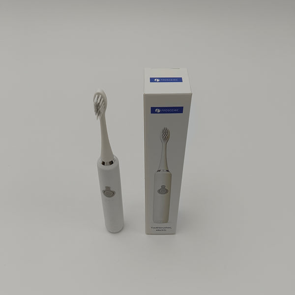 PROSCENIC toothbrushes, electric White minimalist design, gentle cleaning effect, with brush head and portable case