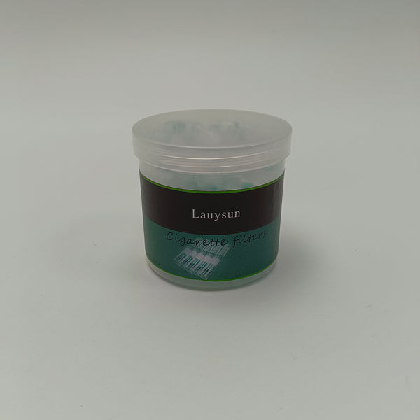 Lauysun Cigarette filters 100 Count, White with Green Tips, Premium Quality
