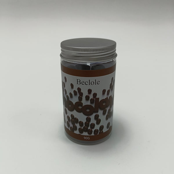 Beclole Chocolate 90g Premium Chocolate Beans in Elegant Glass Jar