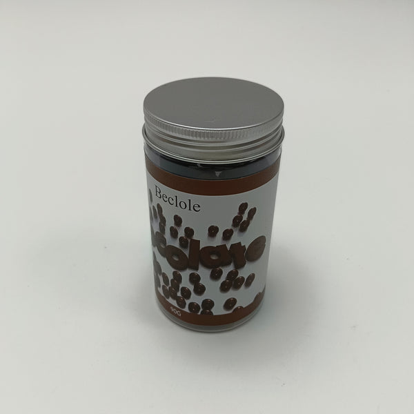 Beclole Chocolate 90g Premium Chocolate Beans in Elegant Glass Jar