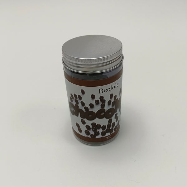 Beclole Chocolate 90g Premium Chocolate Beans in Elegant Glass Jar