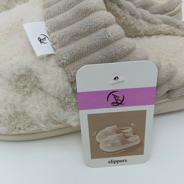 slippers Super soft slippers - White polka dot pattern warm home slippers, slip-resistant and comfortable