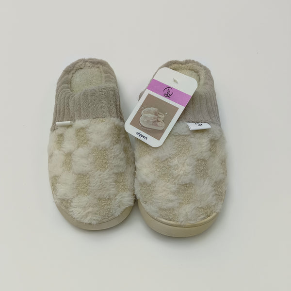 slippers Super soft slippers - White polka dot pattern warm home slippers, slip-resistant and comfortable