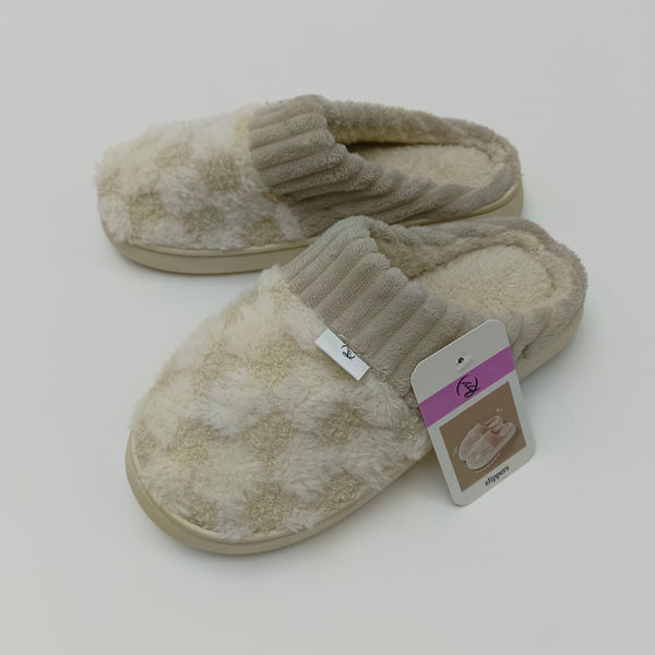 slippers Super soft slippers - White polka dot pattern warm home slippers, slip-resistant and comfortable