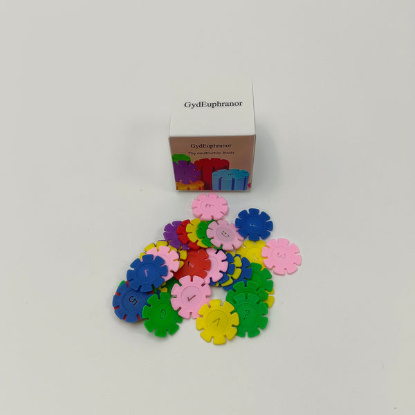 GydEuphranor Toy construction blocks 50 pieces of children's snowflake toy building blocks, plastic, for over 3 years old