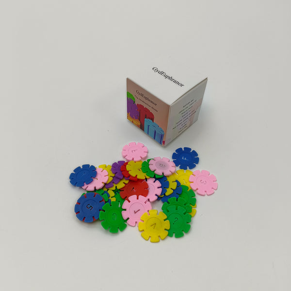 GydEuphranor Toy construction blocks 50 pieces of children's snowflake toy building blocks, plastic, for over 3 years old