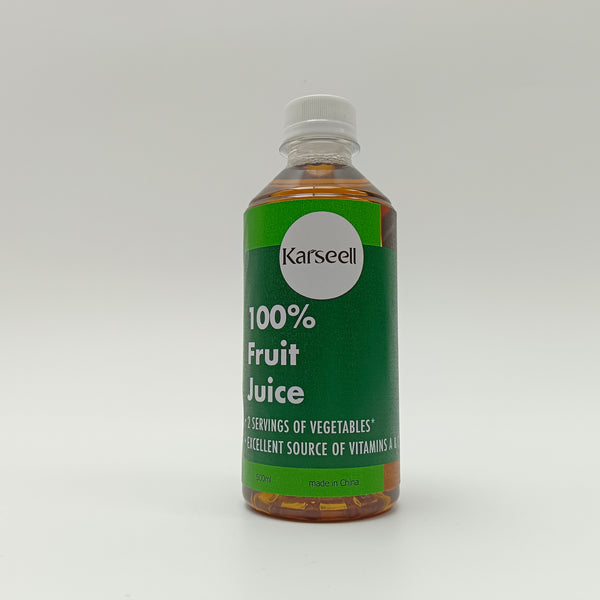 Karseell Fruit juice 100% Mixed Fruit and Vegetable Juice - 500ml Bottled, Portable and Ready-to-Drink