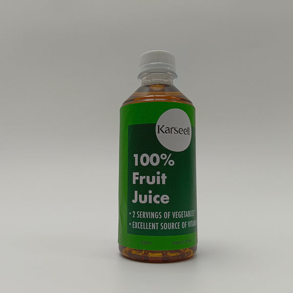 Karseell Fruit juice 100% Mixed Fruit and Vegetable Juice - 500ml Bottled, Portable and Ready-to-Drink