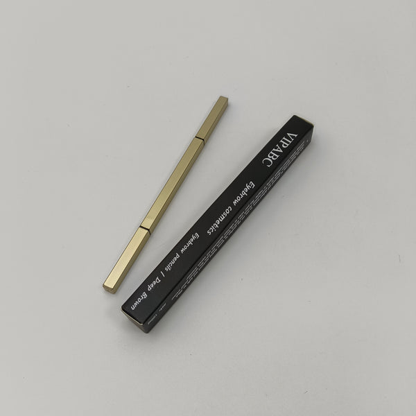 VIPABC Eyebrow cosmetics Deep Brown Ultra-Fine Waterproof Brow Definer with Built-in Spoolie Brush, Long-Lasting