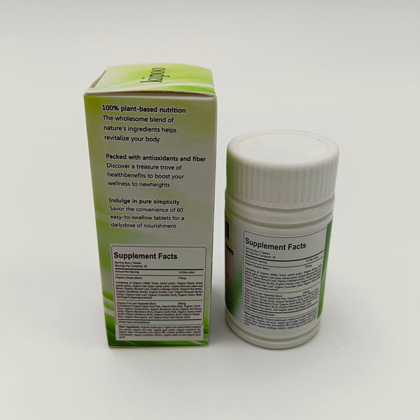 kipoo Dietary supplements 100% plant-based multi-vitamin supplement | 60 easy-to-swallow tablets, rich in antioxidants and fibers